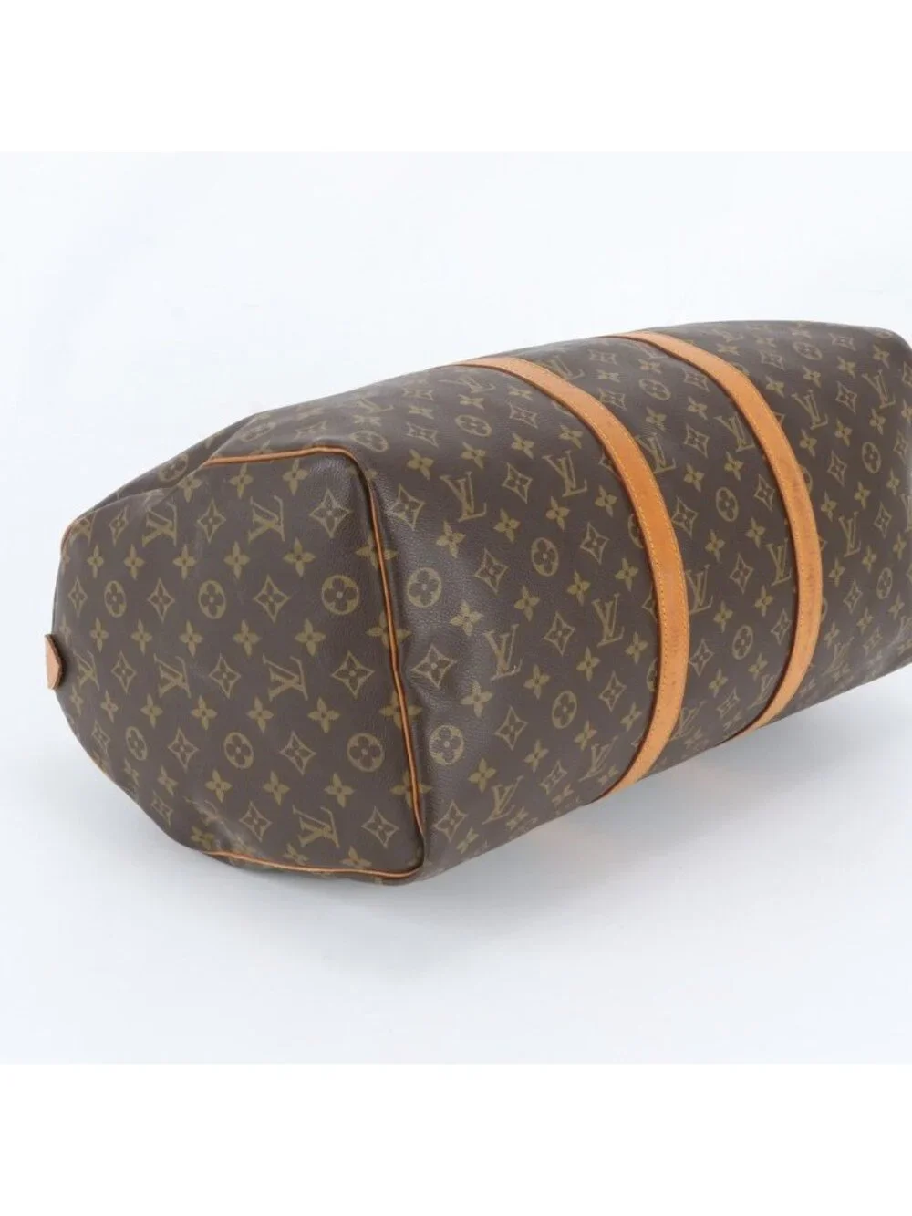Louis Vuitton Monogram Keepall 50 Leather Boston Bag Tote Travel